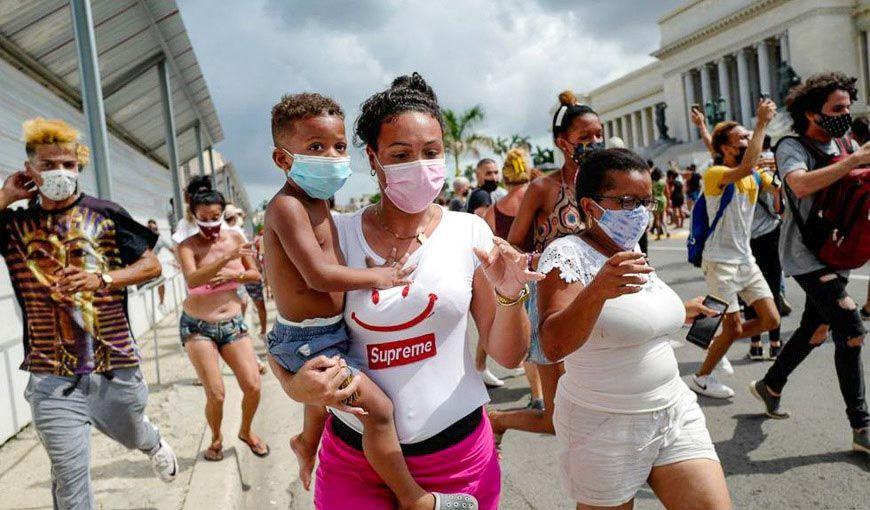 Havana protest on July 11, 2021 / Photo Adalberto Roque (AFP)